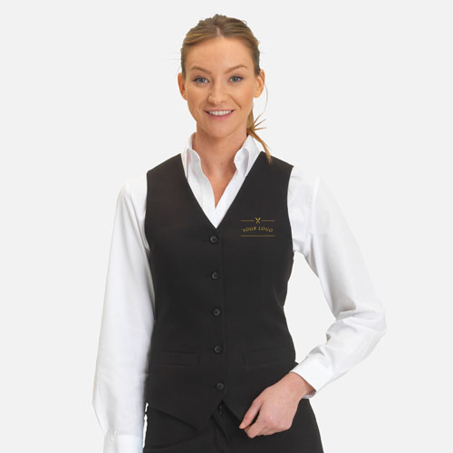 Woman wearing an embroidered uniform