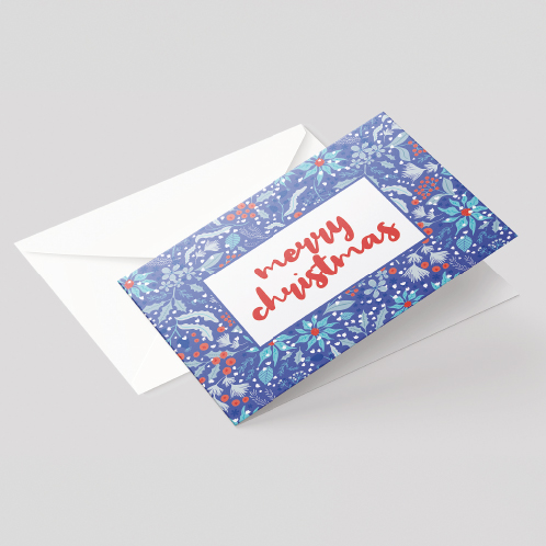 Merry Christmas Greeting Card Mockup | Melbourne Print